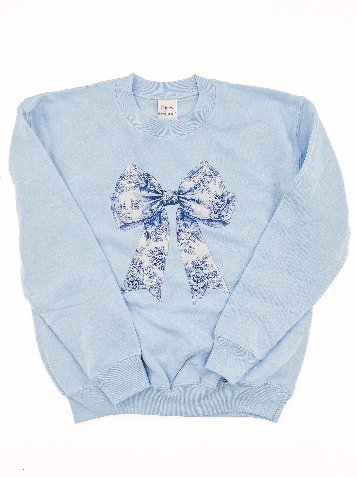 Kids - Blue Chinoiserie Bow Sweatshirt
