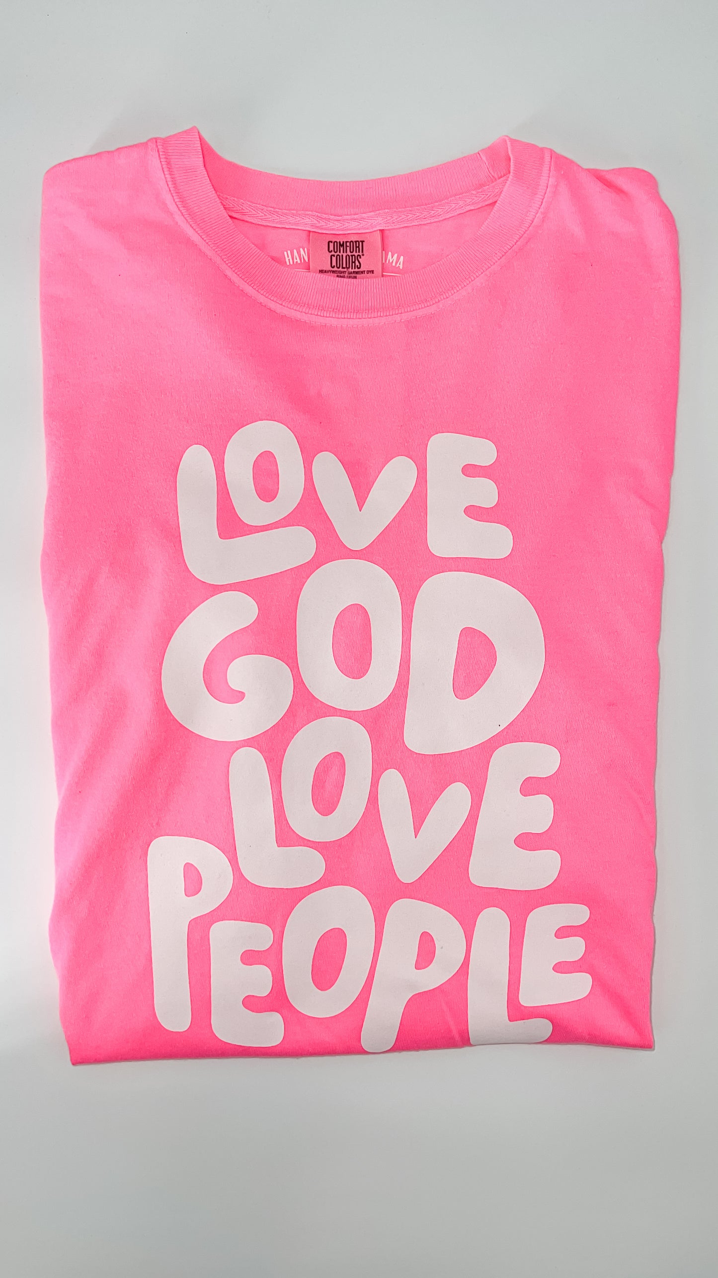 Love God Love People Bubble Letters Tee