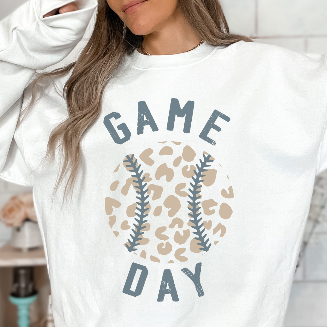 Game Day Leopard Baseball Sweatshirt