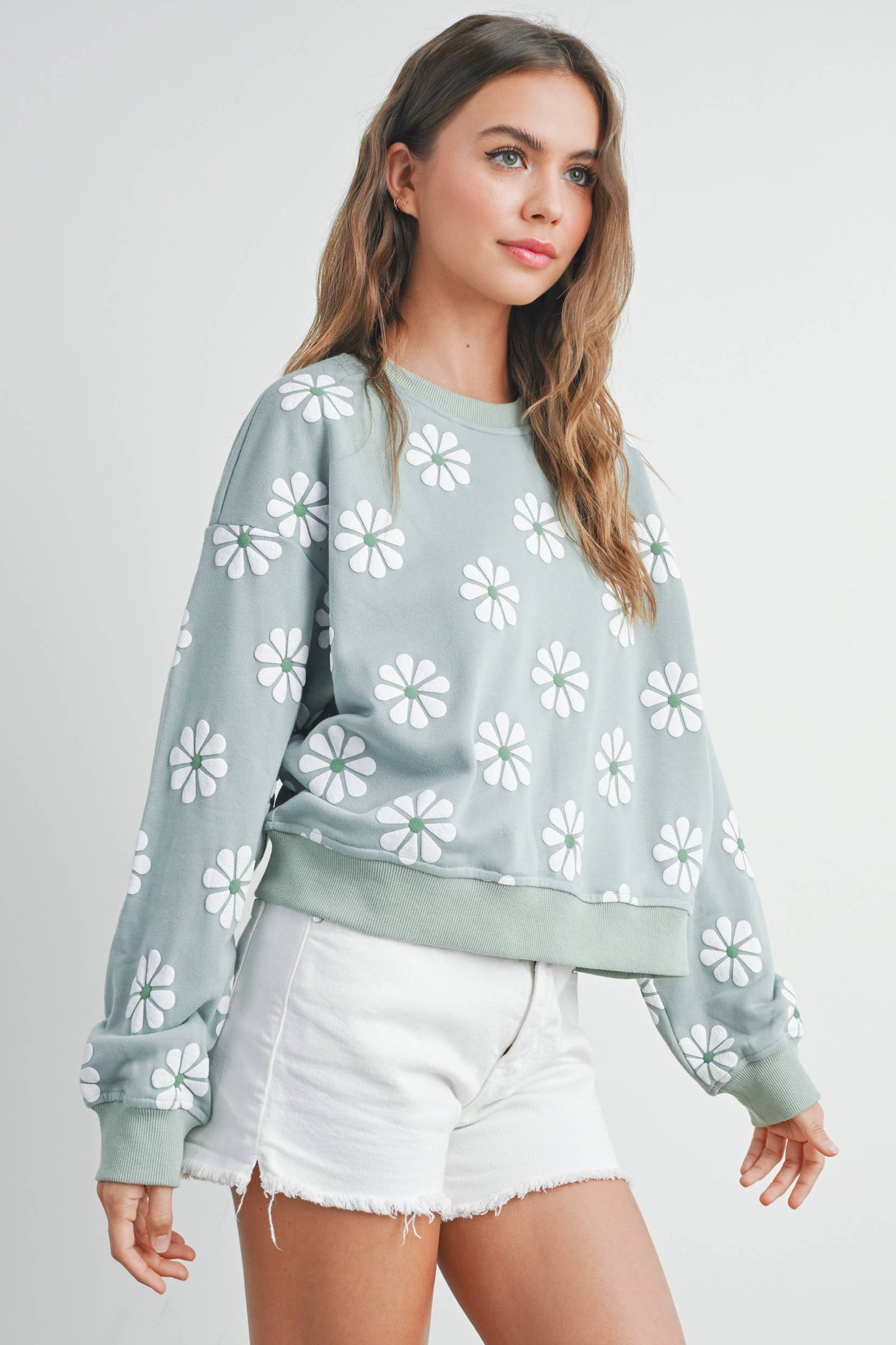 Daisy Round Neck Sweatshirt