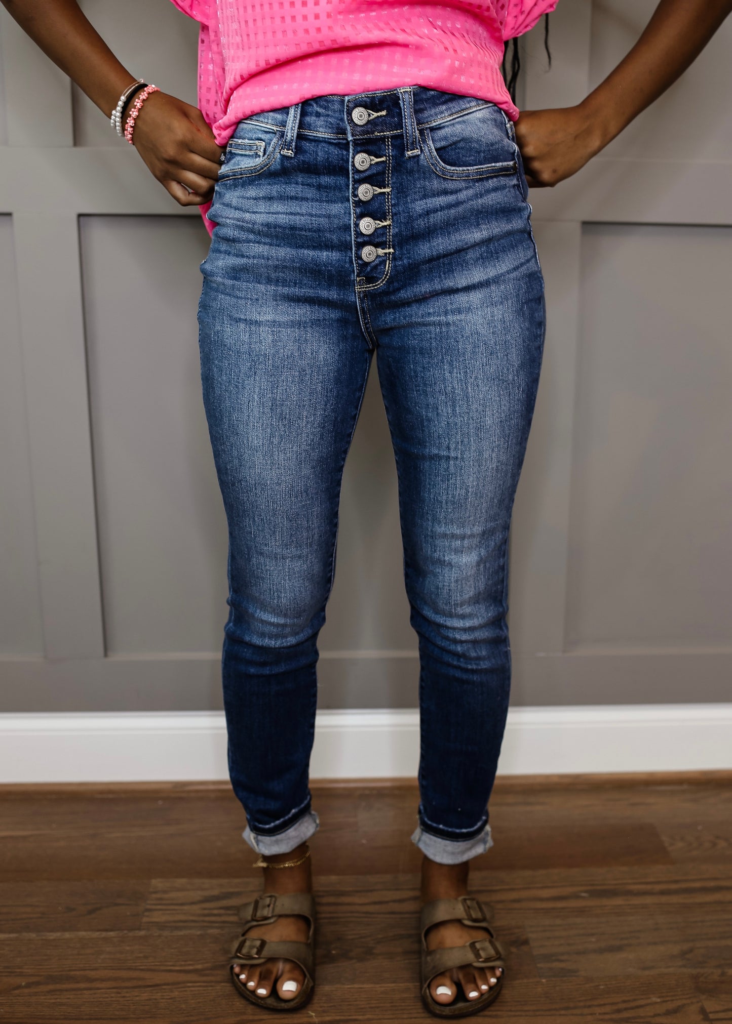 Judy Blue High Rise Button Fly Skinny Jean