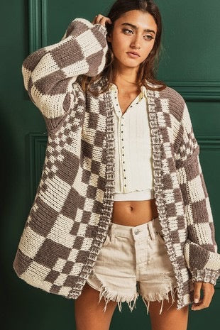 Loose Fit Chunky Cardigan