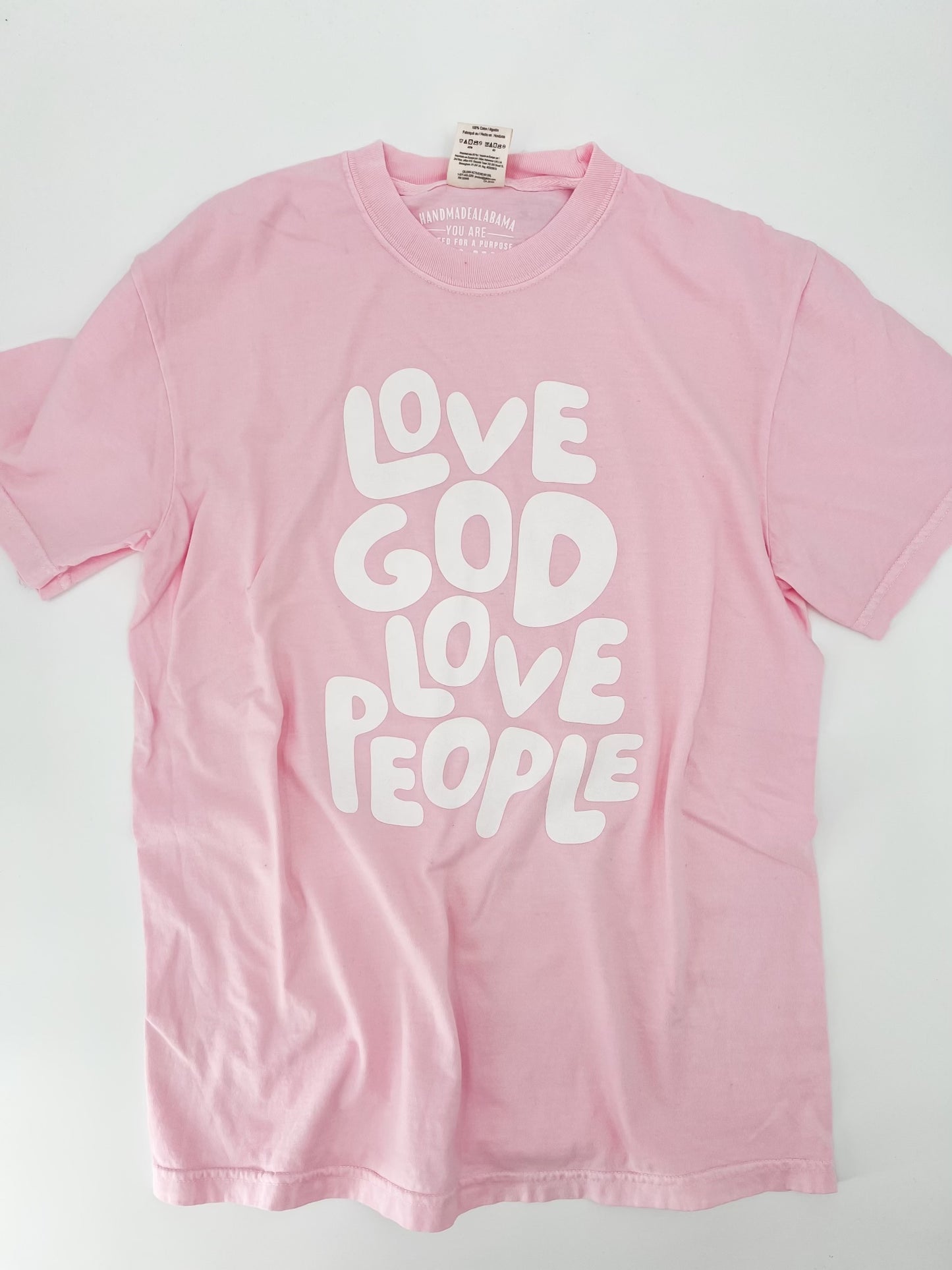 Love God Love People Bubble Letters Tee