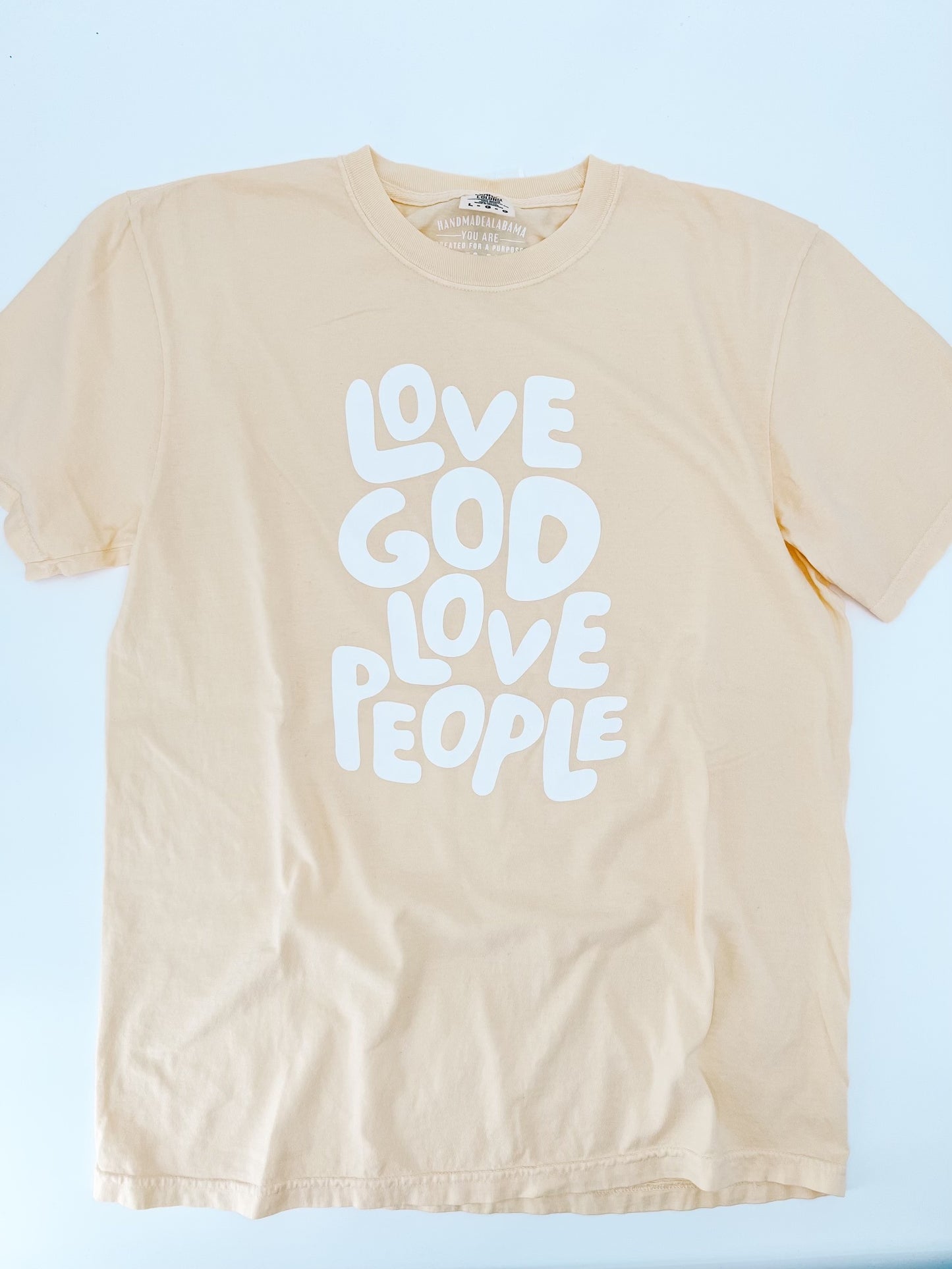 Love God Love People Bubble Letters Tee