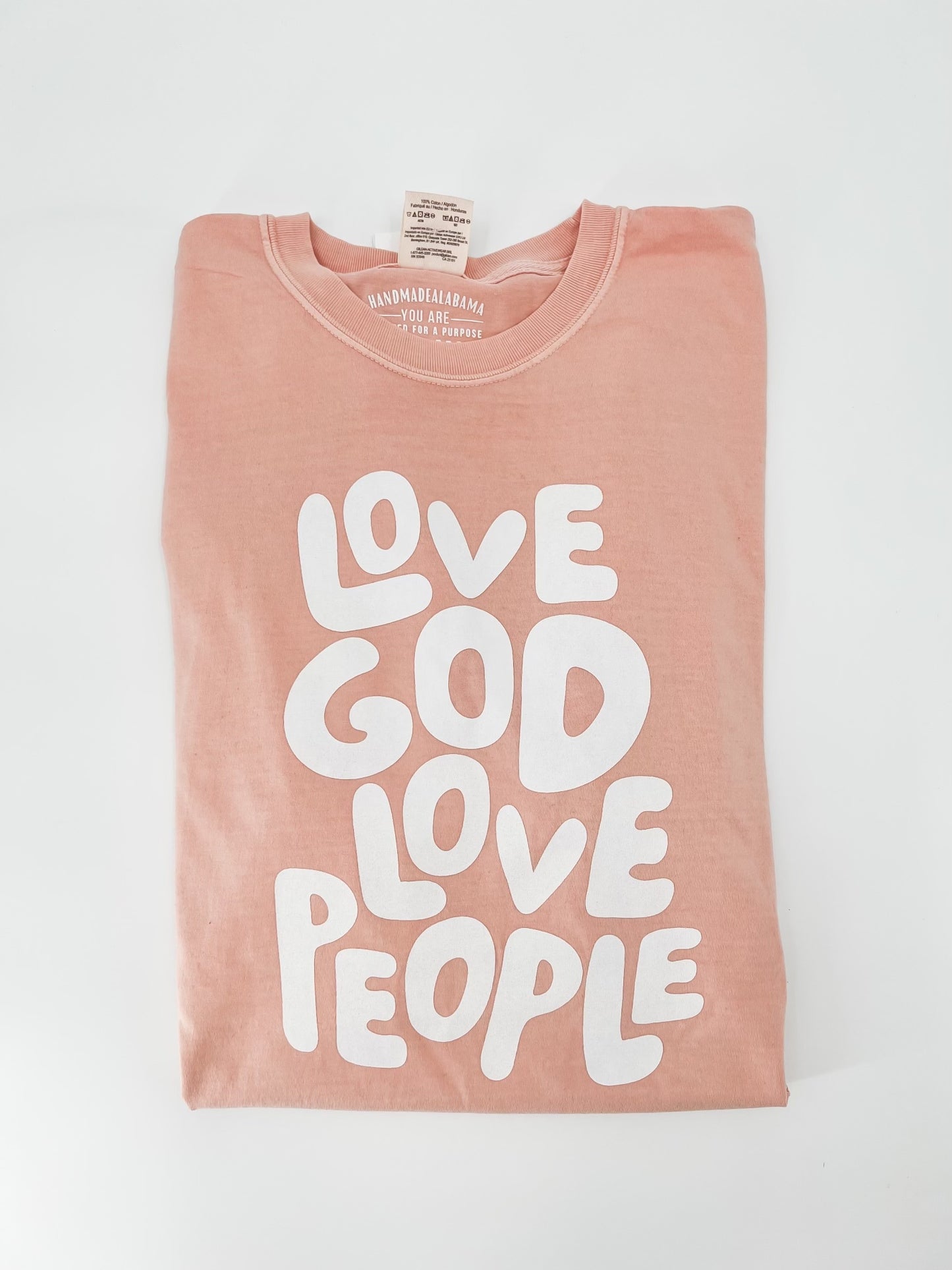 Love God Love People Bubble Letters Tee