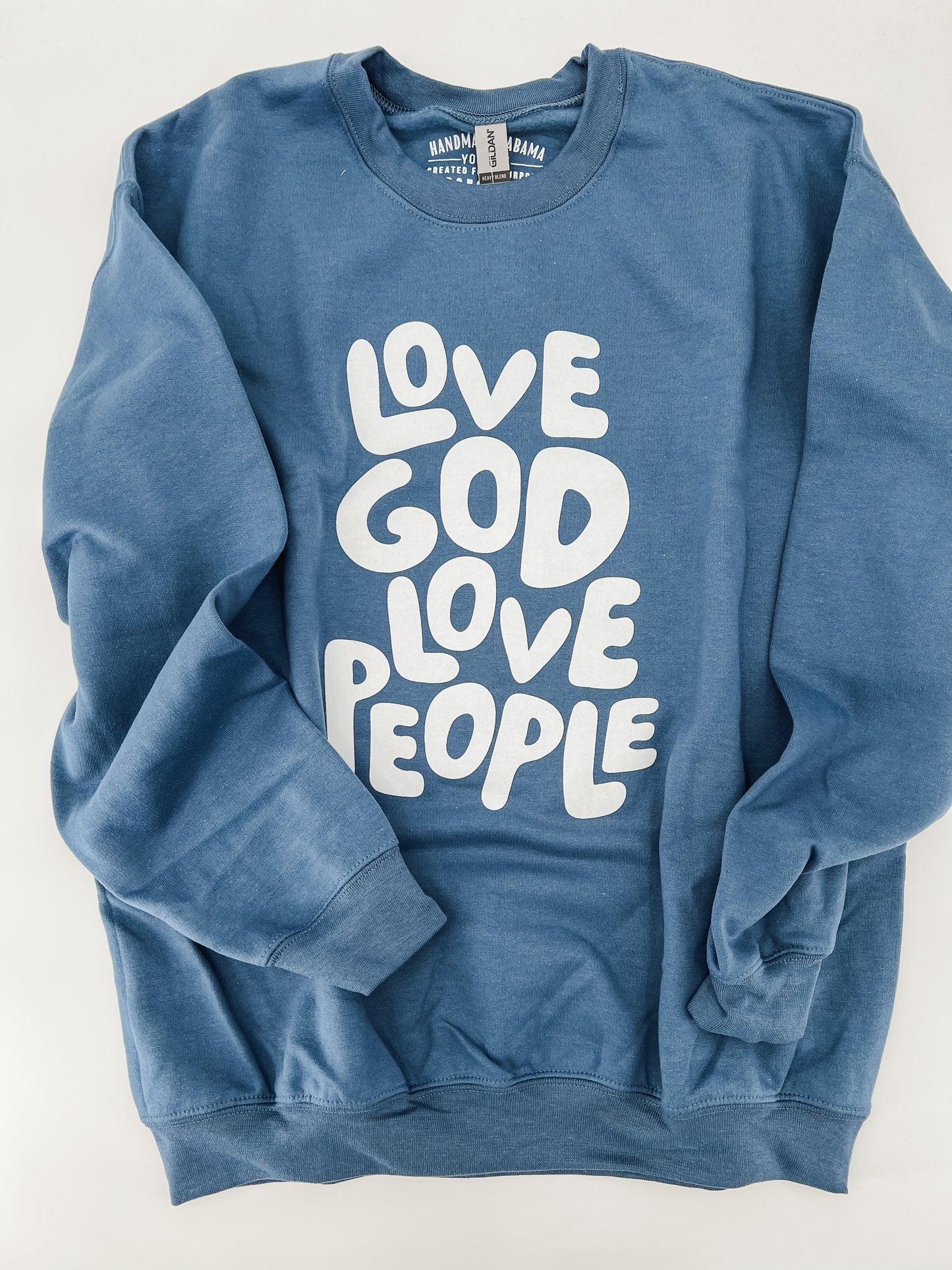 Love God Love People Bubble Letters Sweatshirt