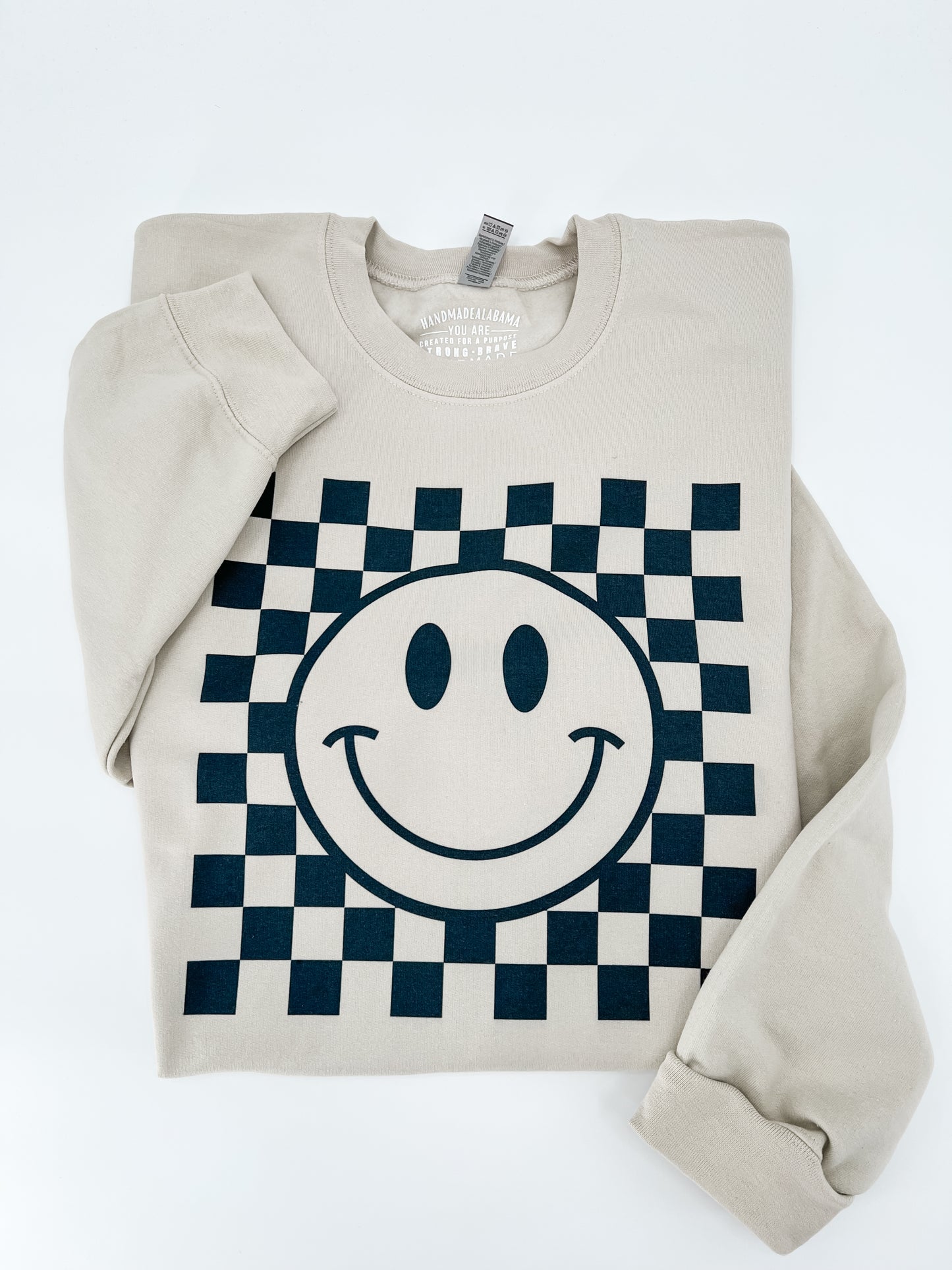 Checkered Smiley Sweatshirt