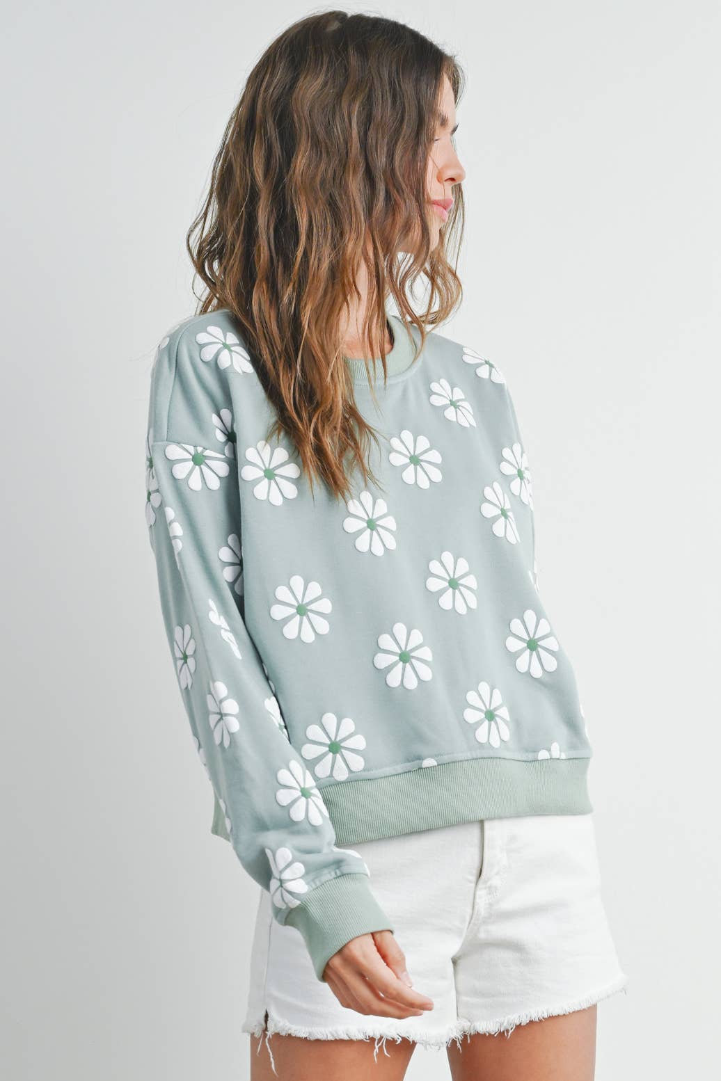 Daisy Round Neck Sweatshirt